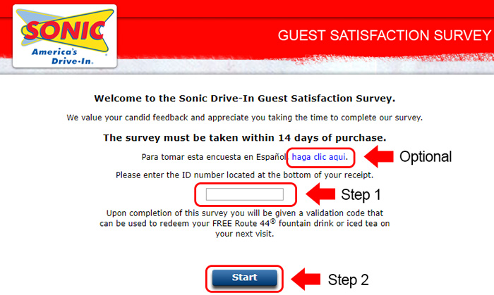 sonic survey code