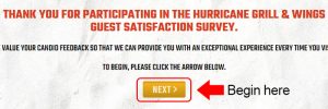hurricane grill wings survey start