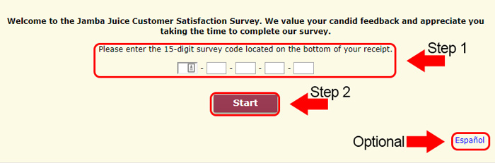 jamba juice survey landing page