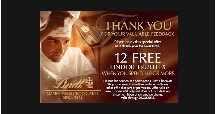 Lindt & Sprungli Chocolate Shop coupon