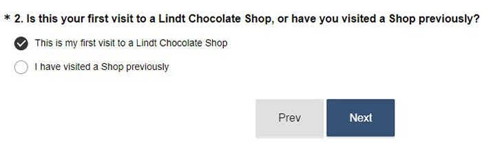 Lindt & Sprungli Chocolate Shop question