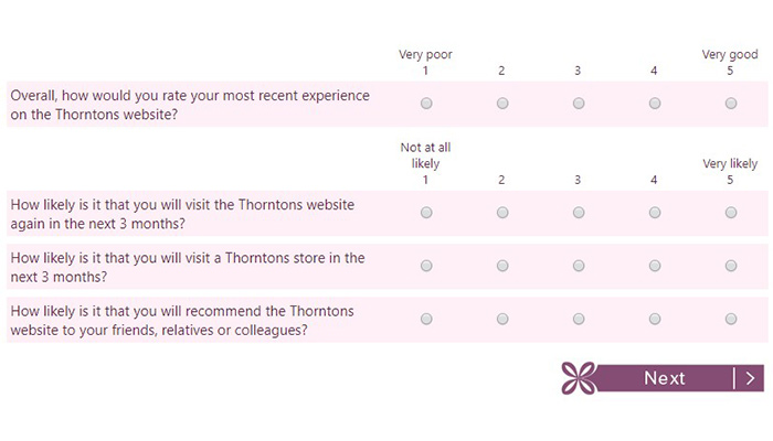 Thorntons rate